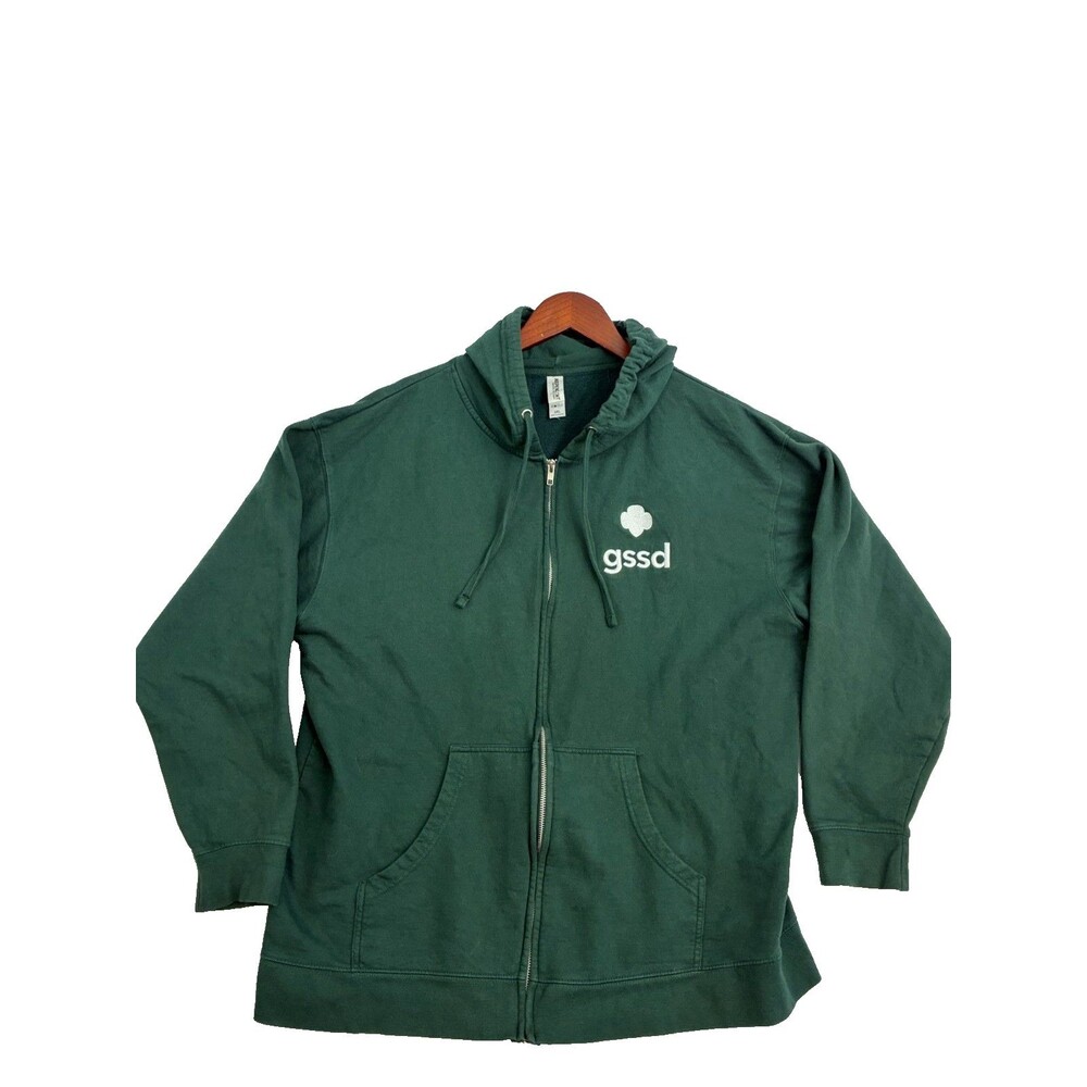 Independent Trading Company GSSD Hoodie Mens 2XL Green Full Zip Embroidered